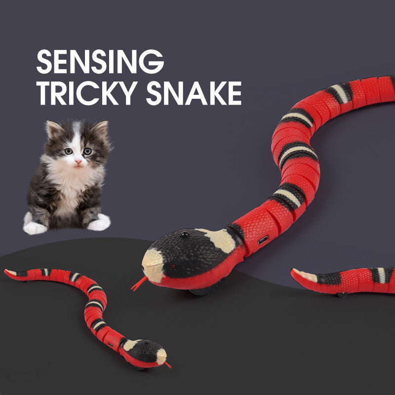 Smart Sensing Tricky Snake Interactive Cat Toys Automatic Electronic Snake Cat Teaser Play