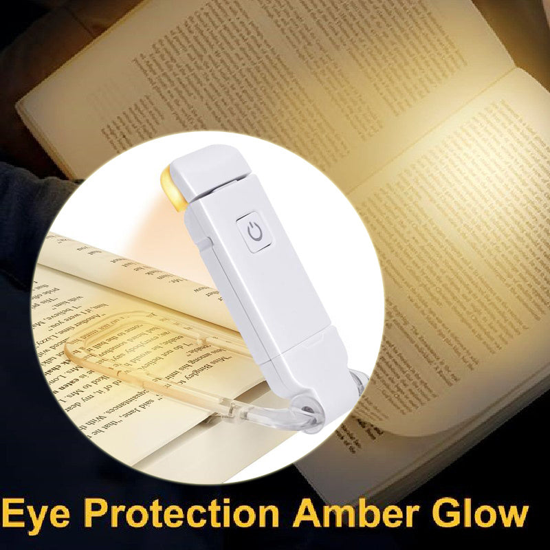 LED USB Rechargeable Book Reading Light Brightness Adjustable Eye Protection Clip Book Light Portable Bookmark Read Light