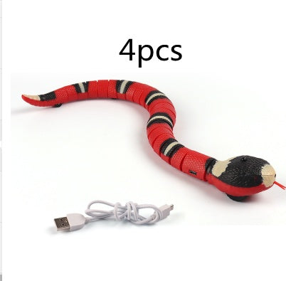 Smart Sensing Tricky Snake Interactive Cat Toys Automatic Electronic Snake Cat Teaser Play