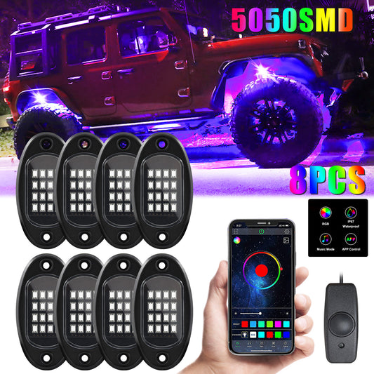 LED Car Atmosphere Chassis Lights RGB Colourful Music Rhythm Lamp