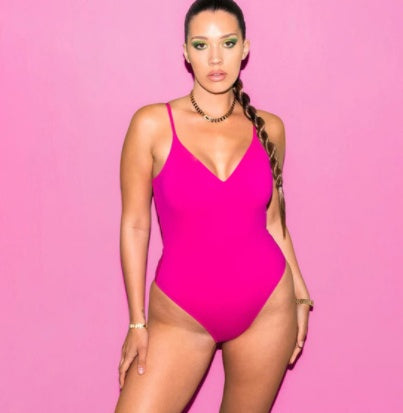 Summer Bikini Backless String Large Size Sexy Solid Color Triangle One-piece Swimsuit Women's Clothing