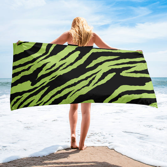 Green Tiger Beach Towel