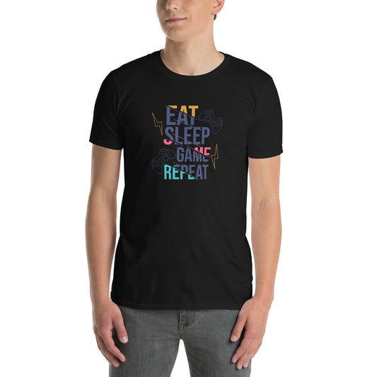 Eat Sleep Game Repeat Short-Sleeve Unisex T-Shirt