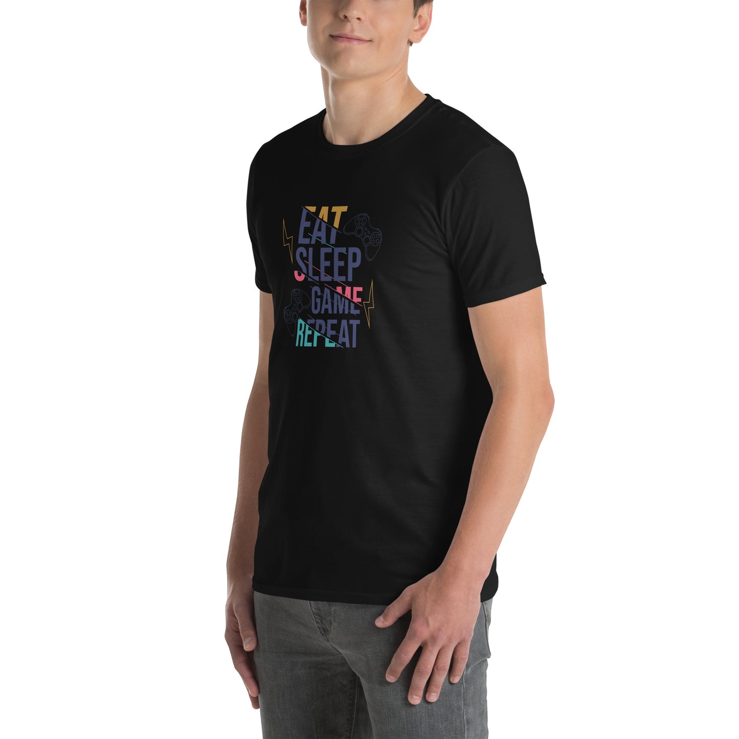 Eat Sleep Game Repeat Short-Sleeve Unisex T-Shirt
