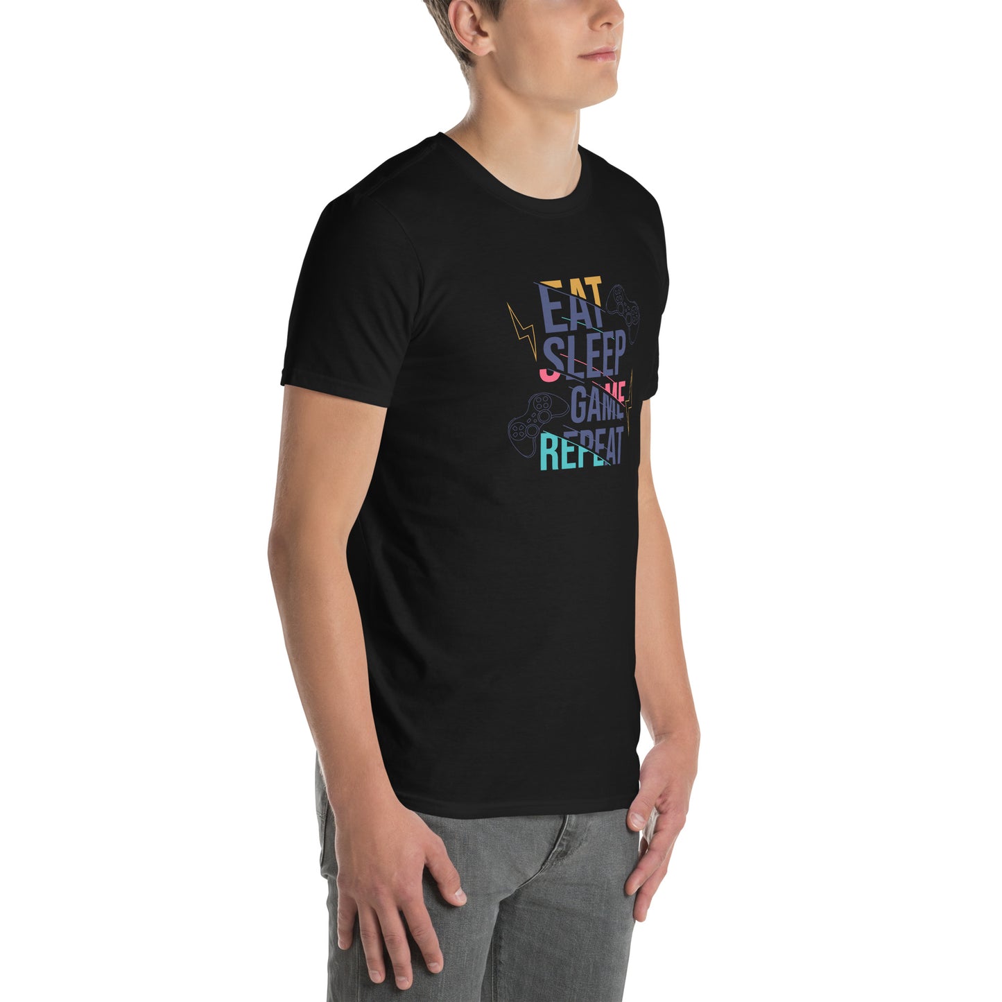 Eat Sleep Game Repeat Short-Sleeve Unisex T-Shirt