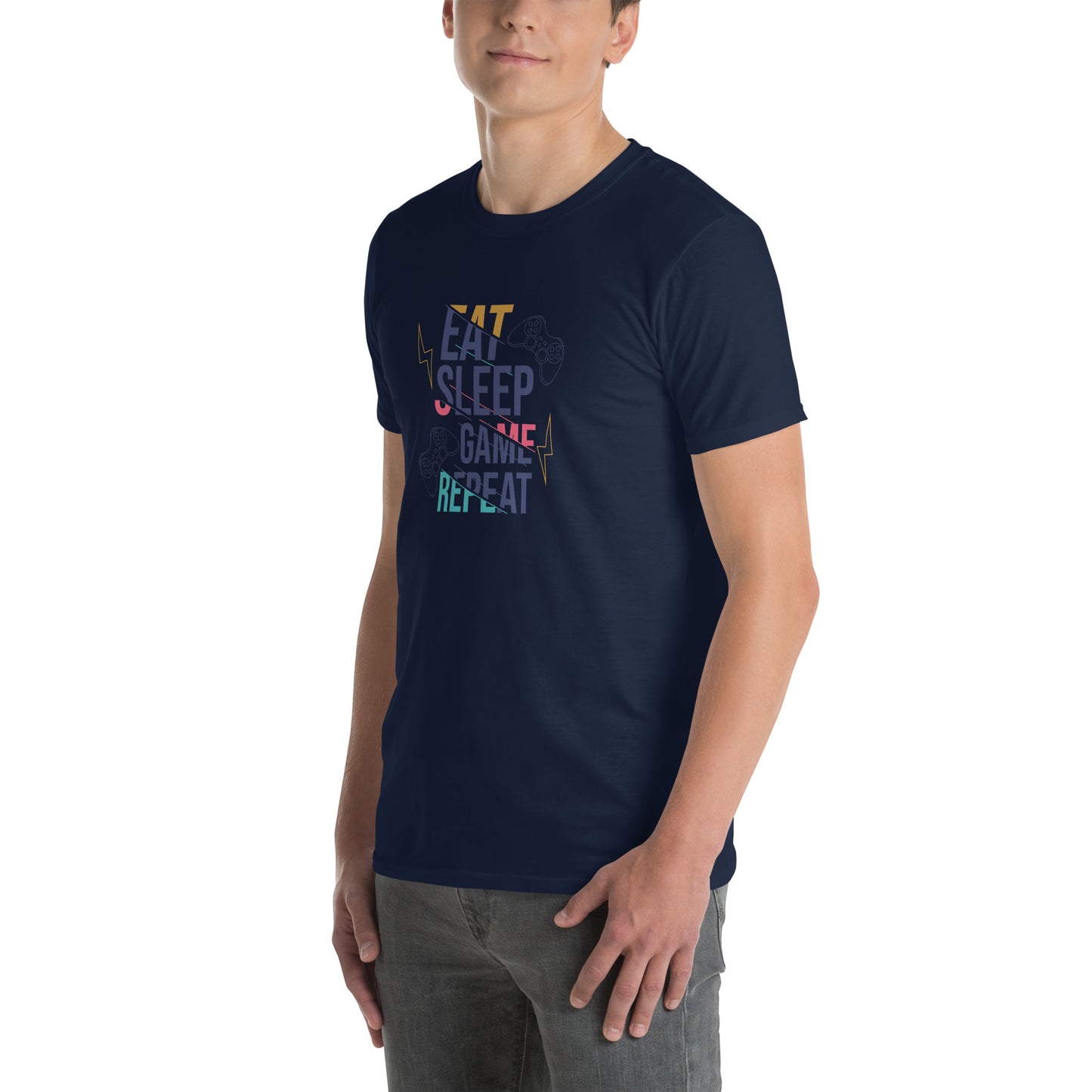 Eat Sleep Game Repeat Short-Sleeve Unisex T-Shirt