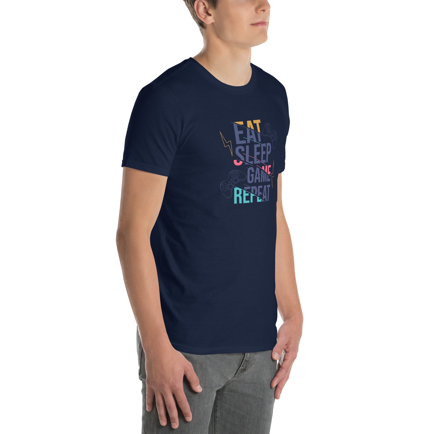 Eat Sleep Game Repeat Short-Sleeve Unisex T-Shirt