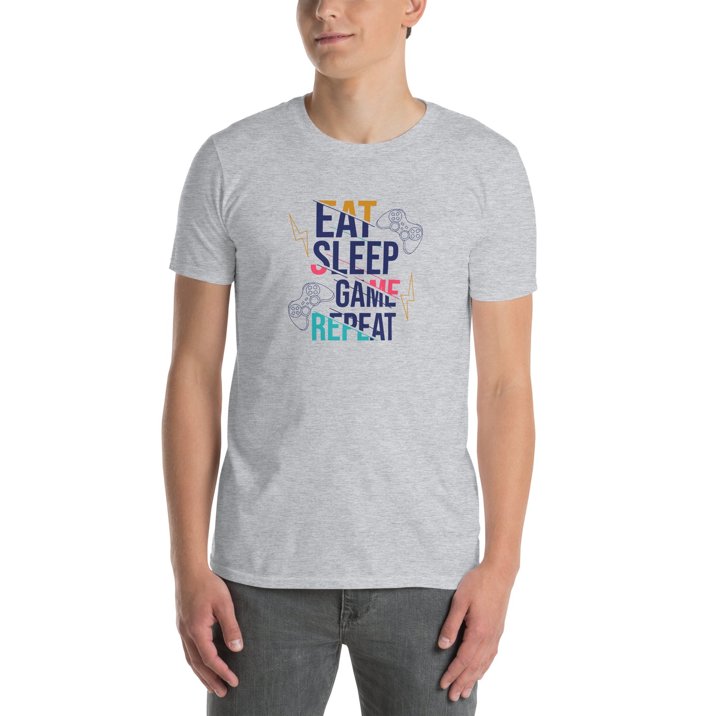 Eat Sleep Game Repeat Short-Sleeve Unisex T-Shirt