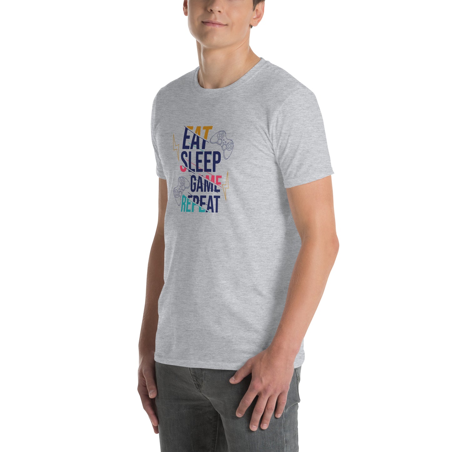 Eat Sleep Game Repeat Short-Sleeve Unisex T-Shirt