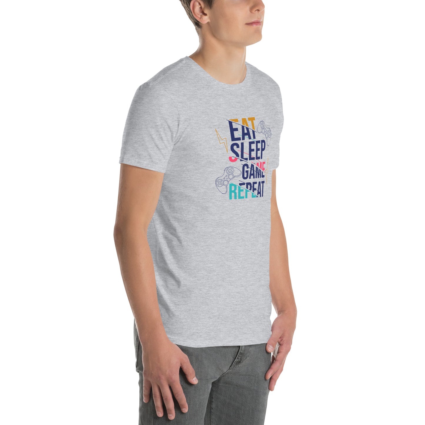 Eat Sleep Game Repeat Short-Sleeve Unisex T-Shirt