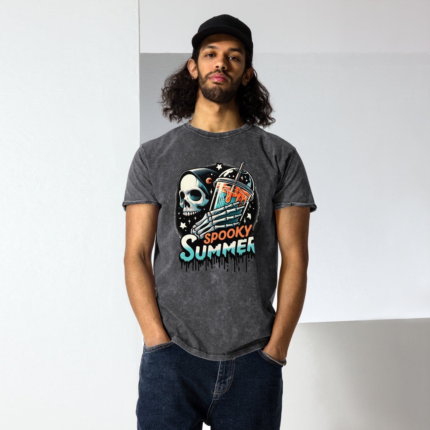 Spooky Summer Vibes Denim T-Shirt
