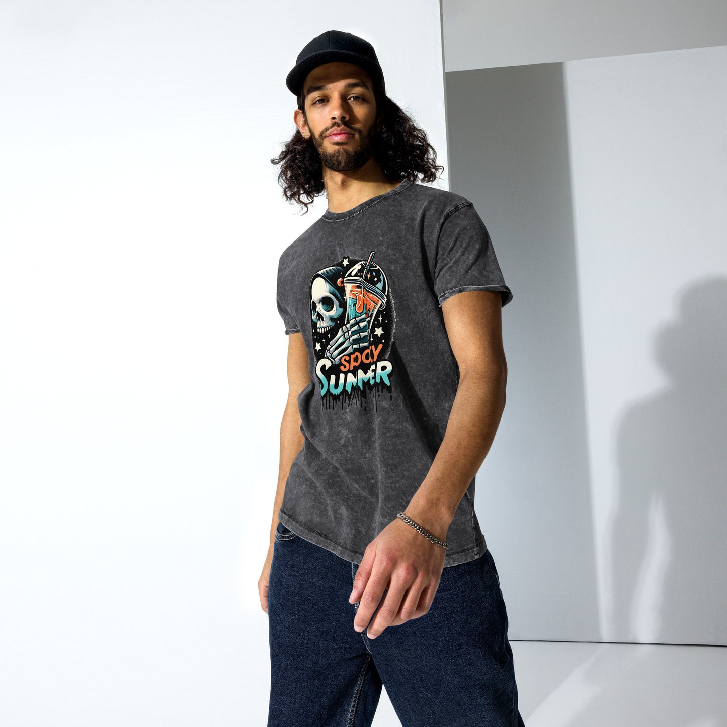 Spooky Summer Vibes Denim T-Shirt