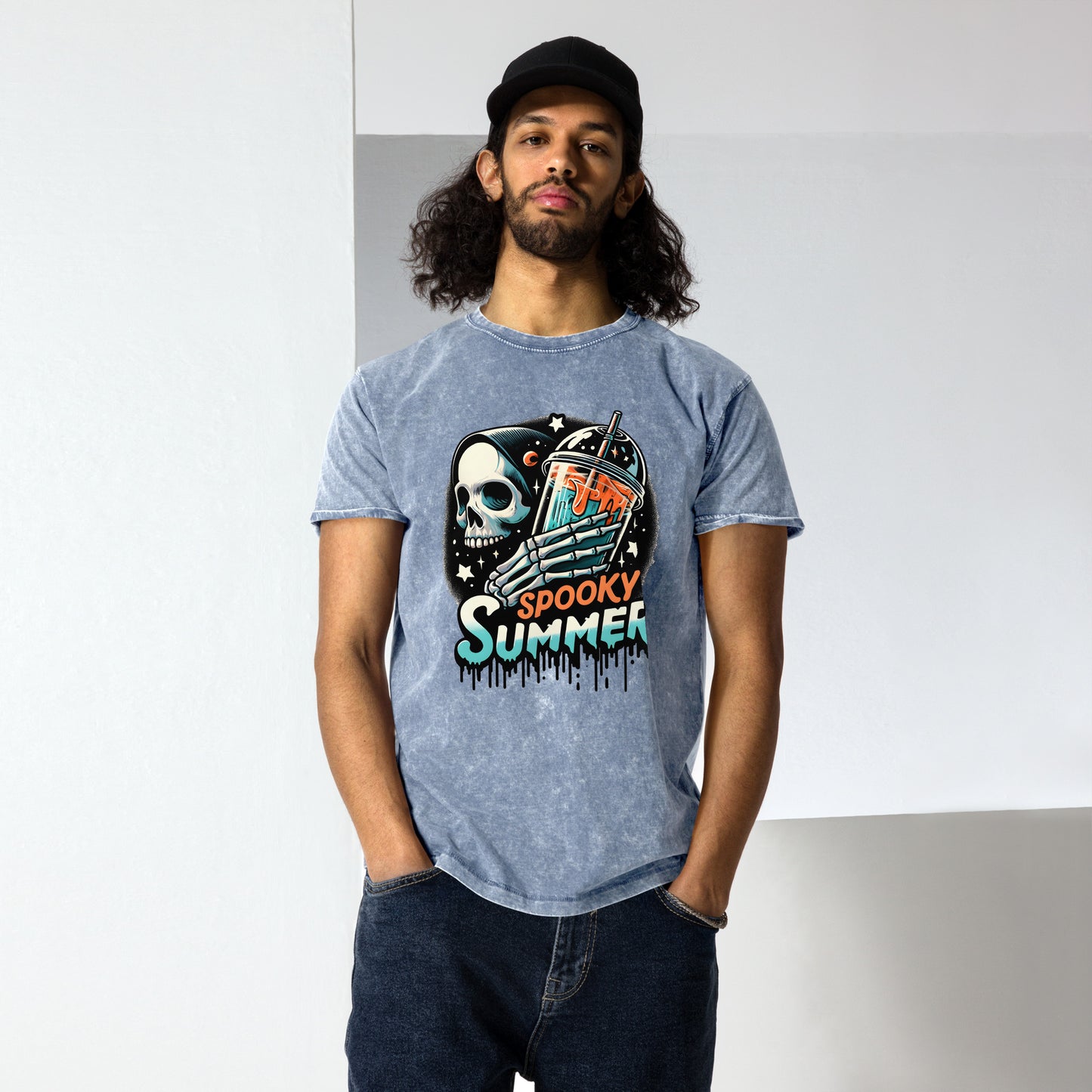 Spooky Summer Vibes Denim T-Shirt