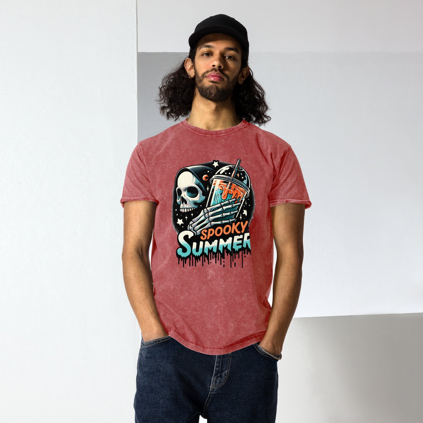 Spooky Summer Vibes Denim T-Shirt