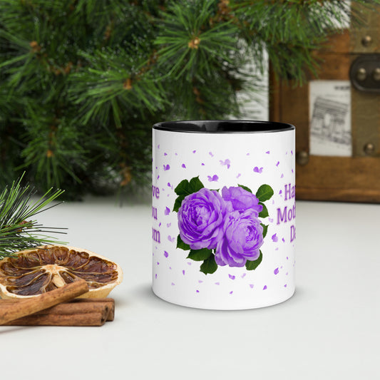 Violet Roses Black trim Mothers Day Mug