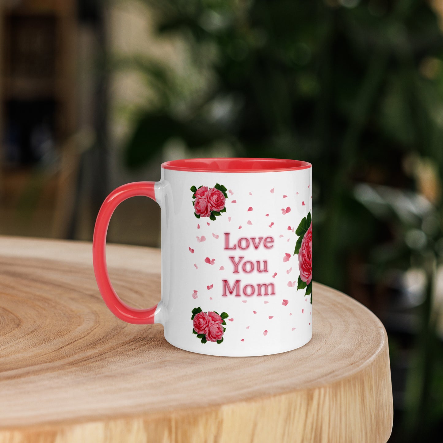 Red Roses Red trim Mother's Day Mug