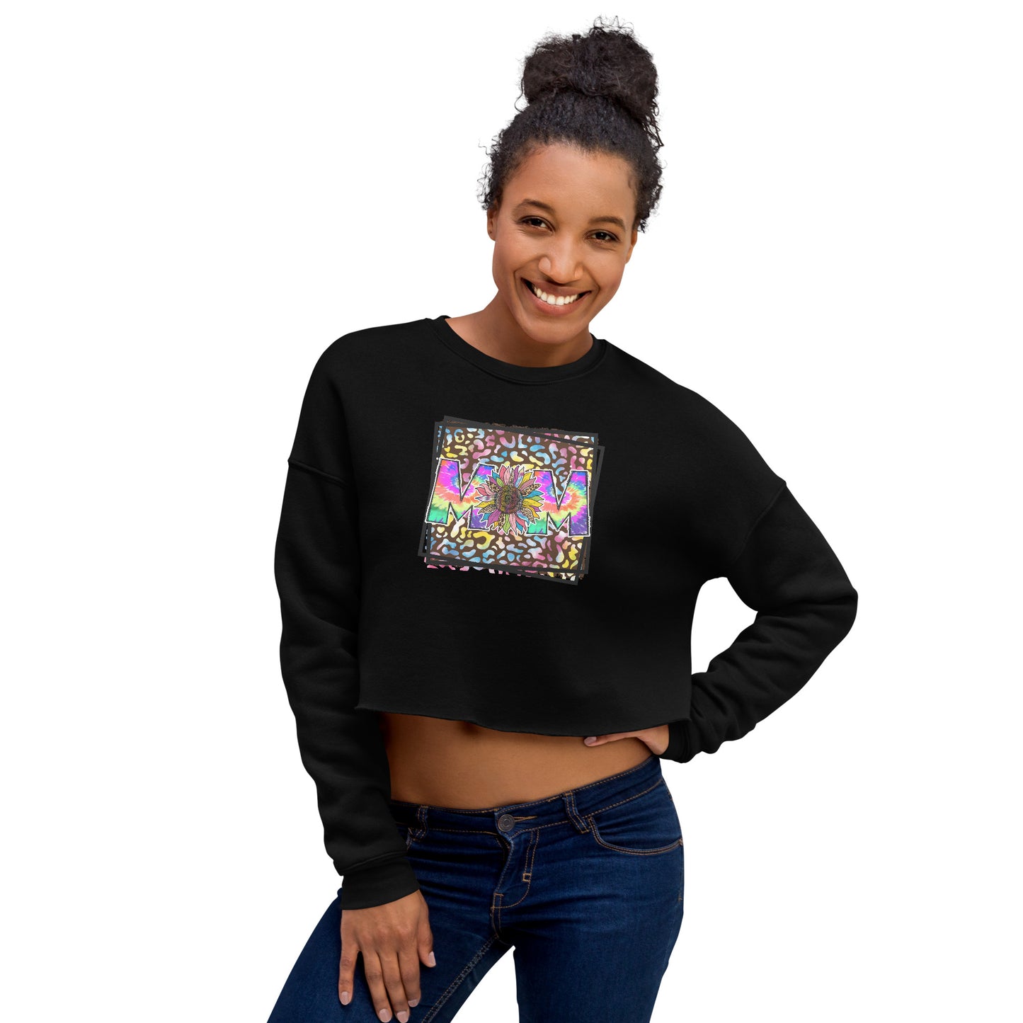 Mom power Crop Sweatshirt