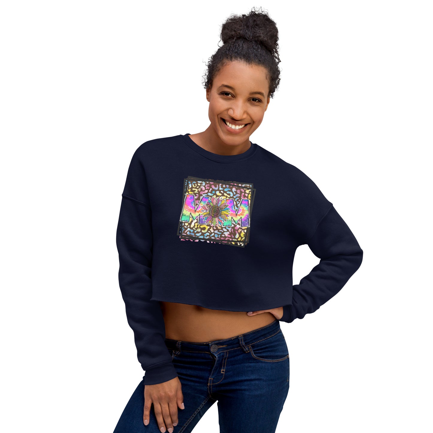 Mom power Crop Sweatshirt